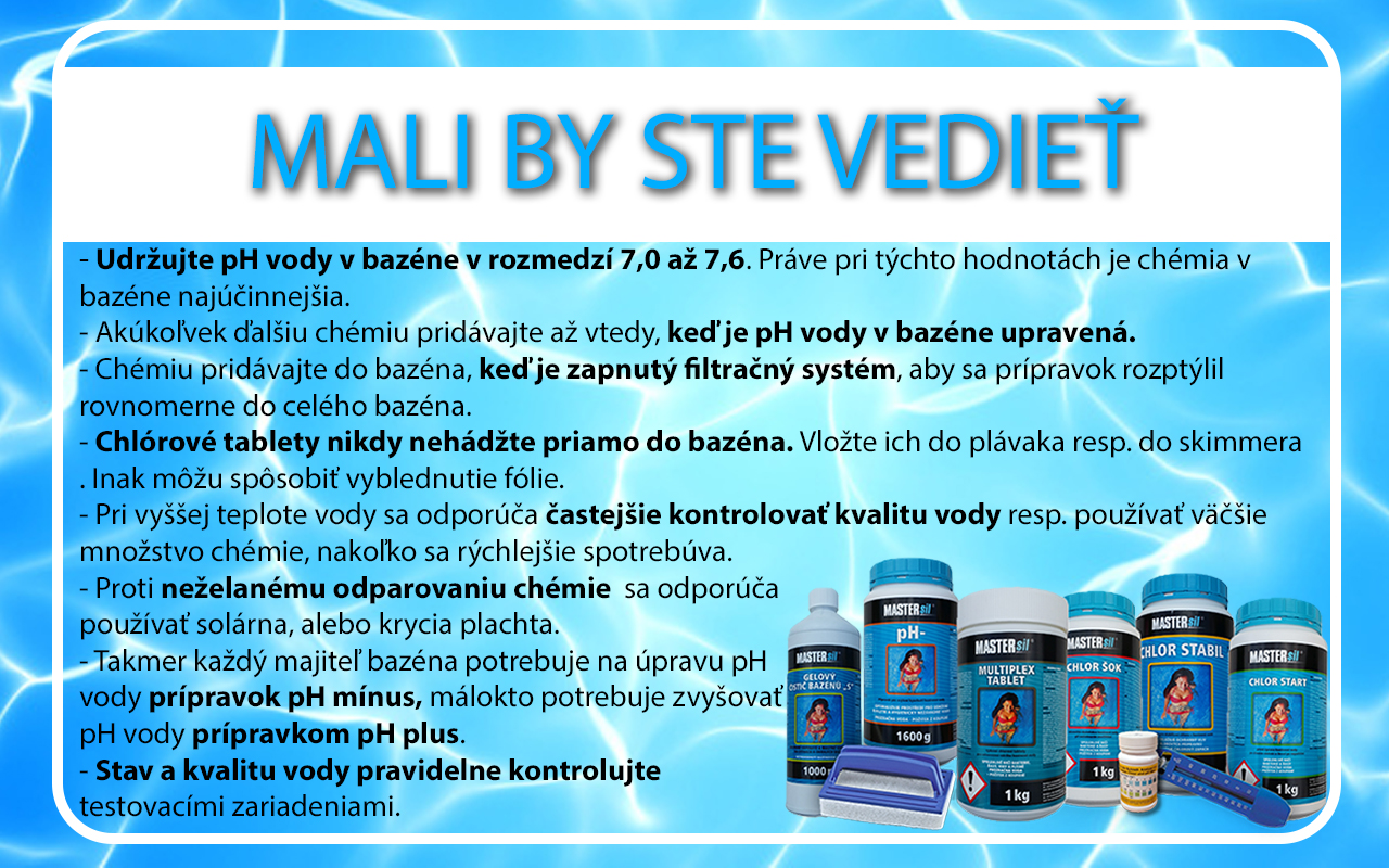 Mali by ste vedieť...
